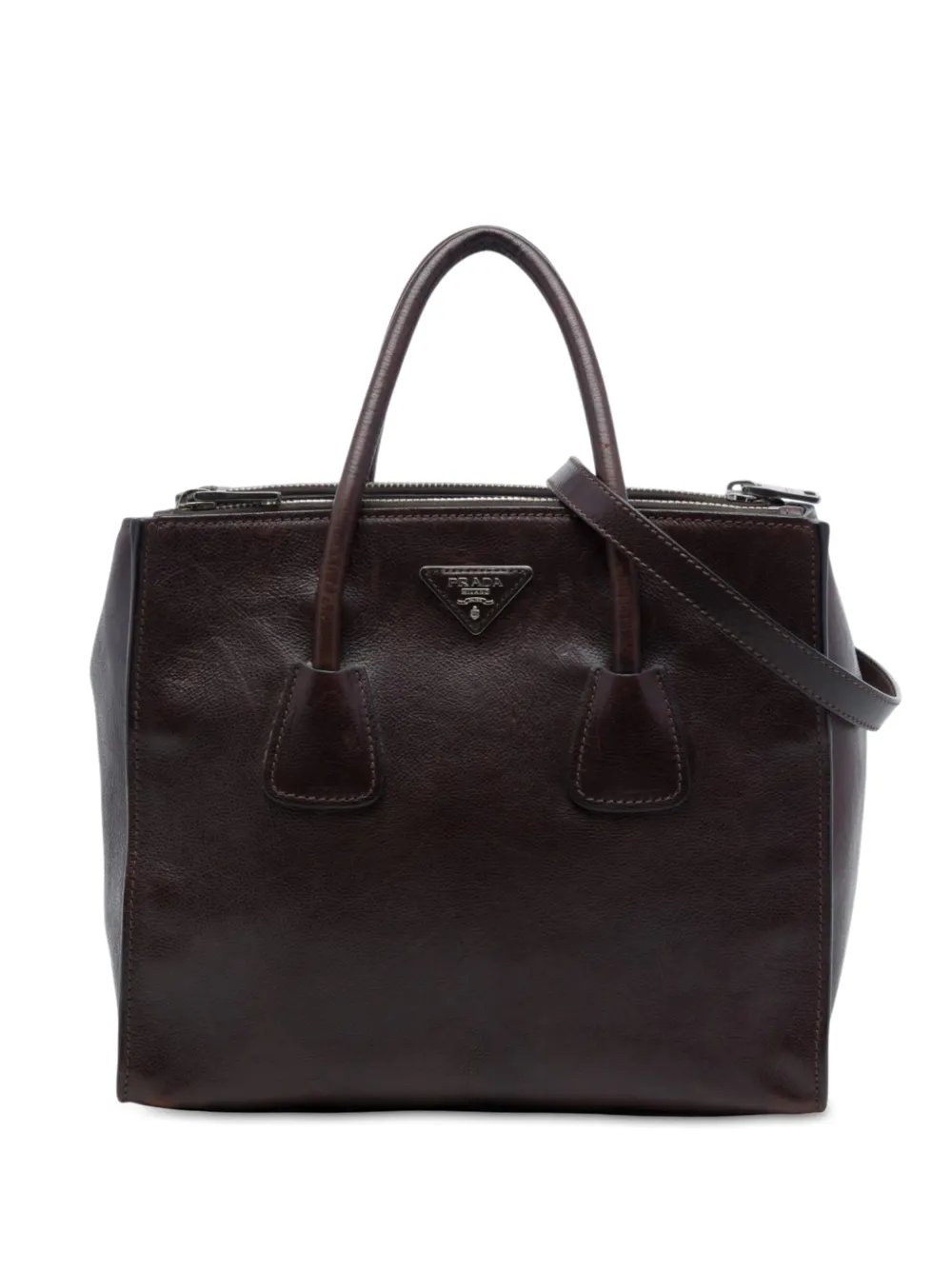 2013-2026 Glace Calf Twin Pocket Double Handle satchel