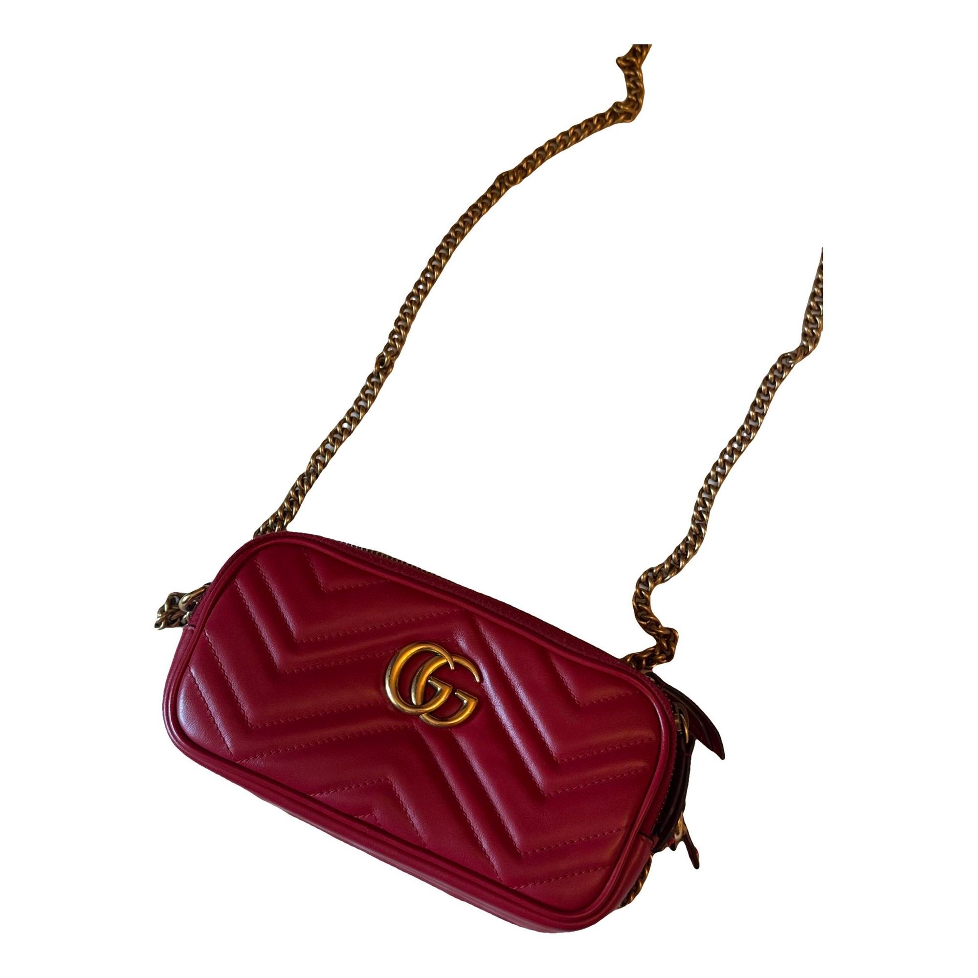 GG Marmont Triple zip leather crossbody bag