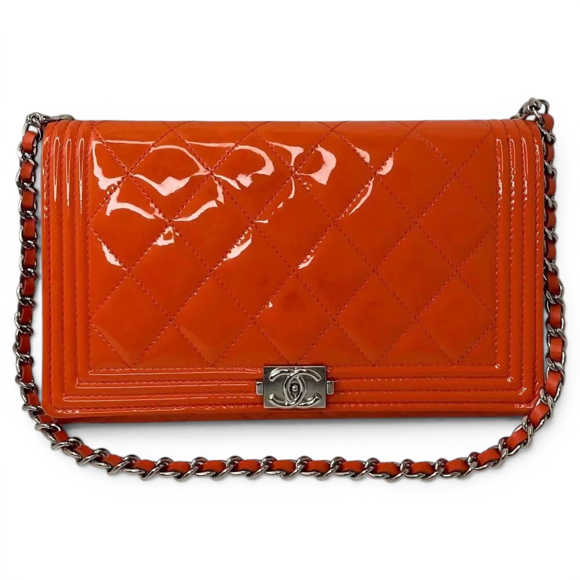 Patent leather handbag