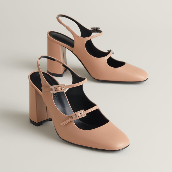 Beige Perlino Jackie 90 Pump