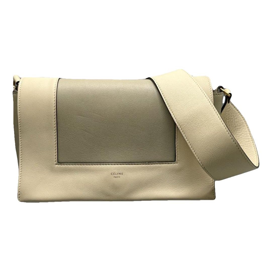 Frame leather handbag