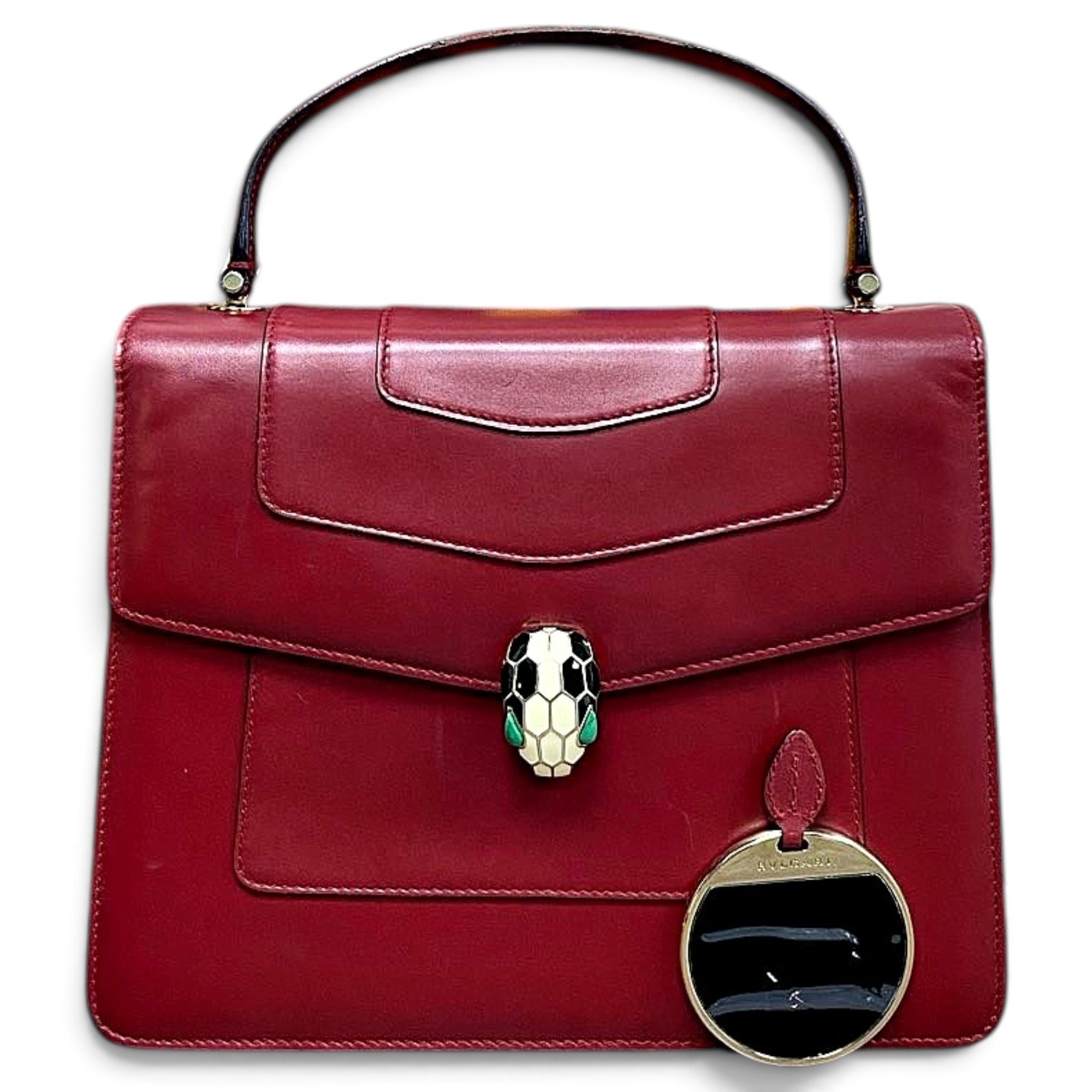 Serpenti leather handbag