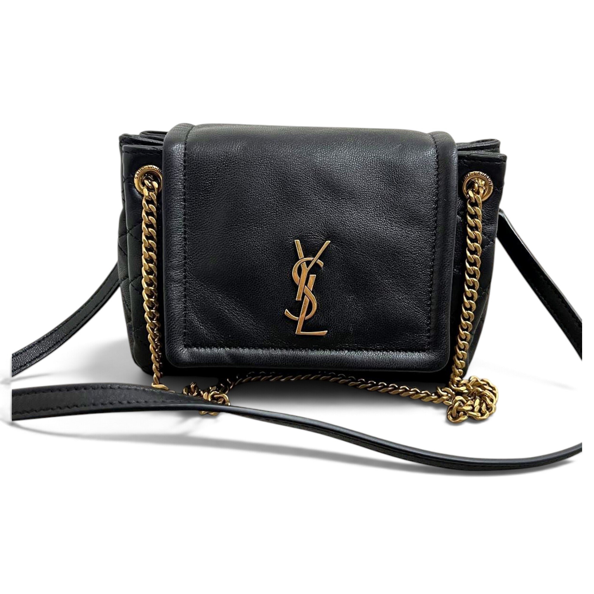 Leather clutch bag