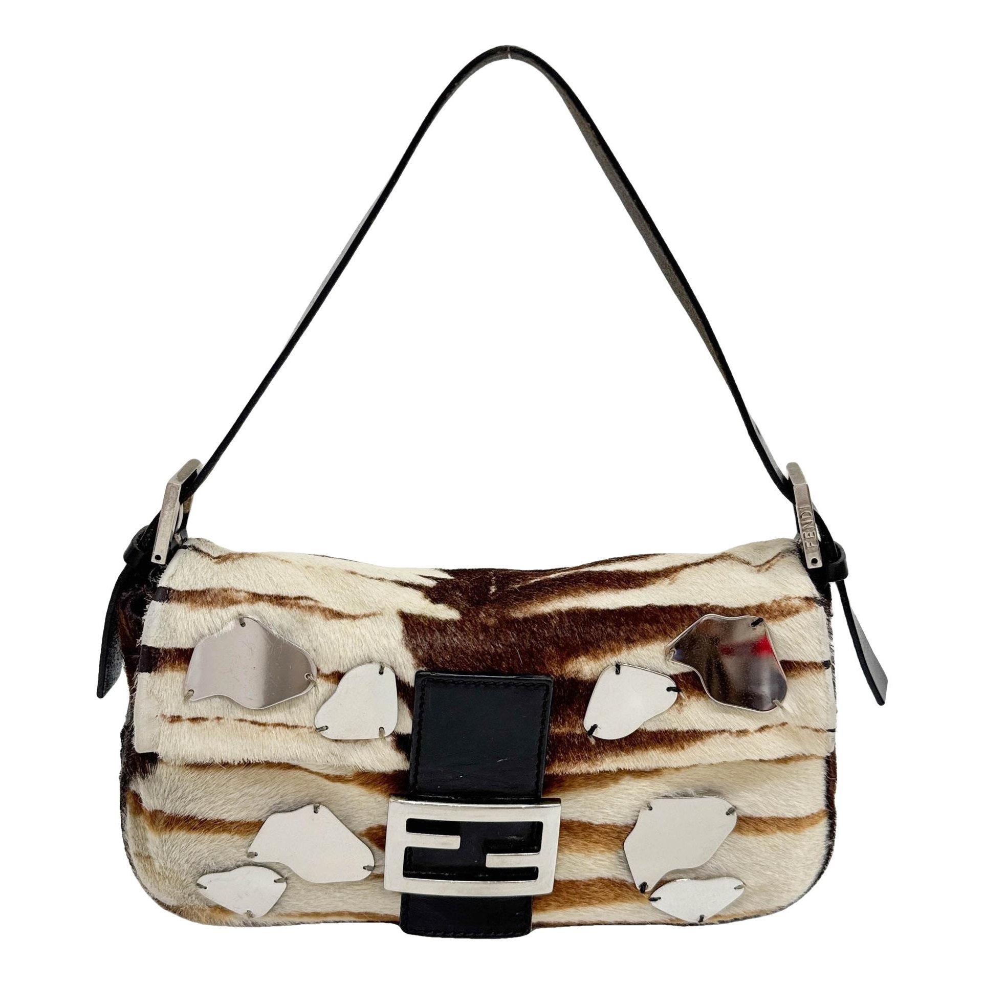 Baguette pony-style calfskin handbag