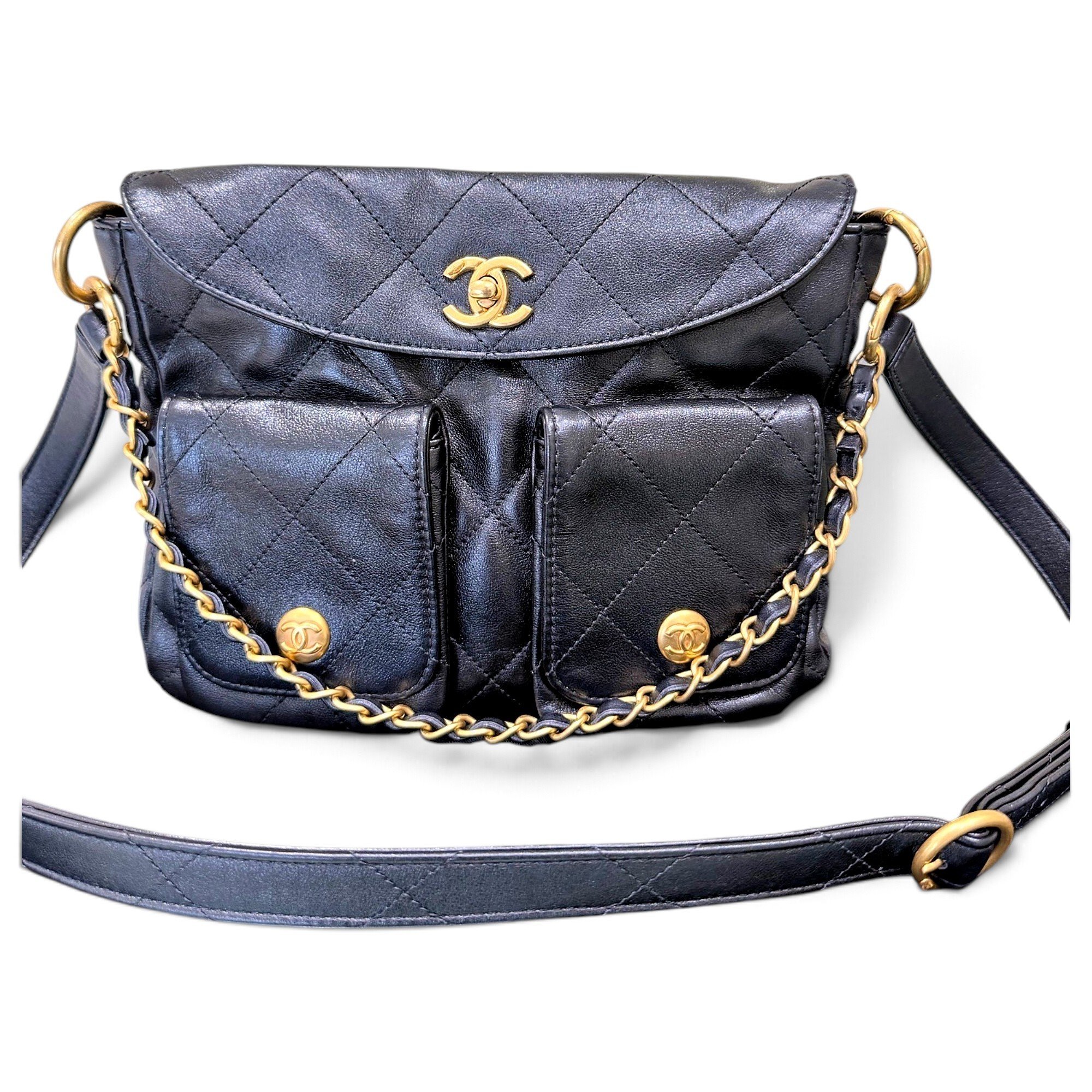 Cambon Reporter leather handbag