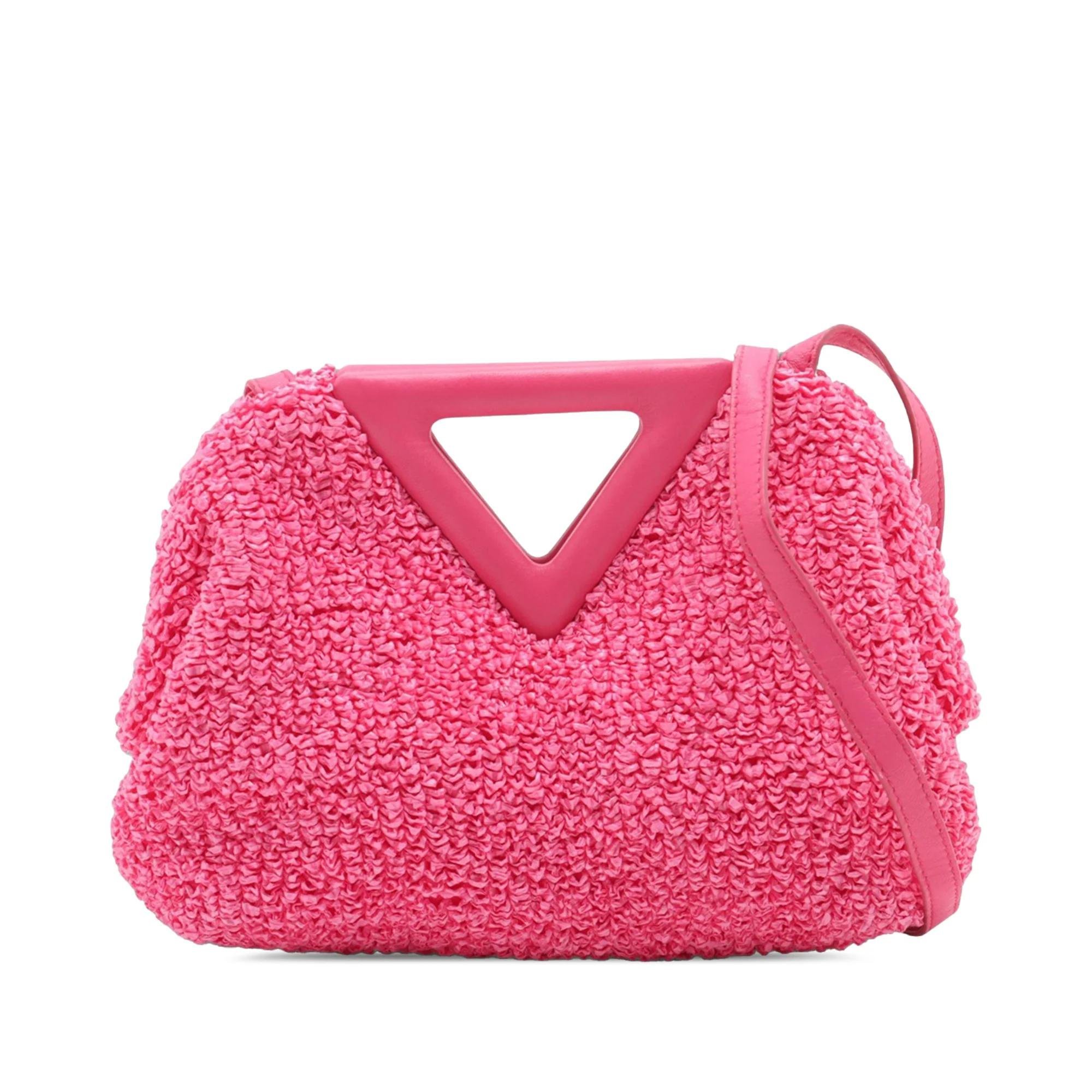 Point leather satchel