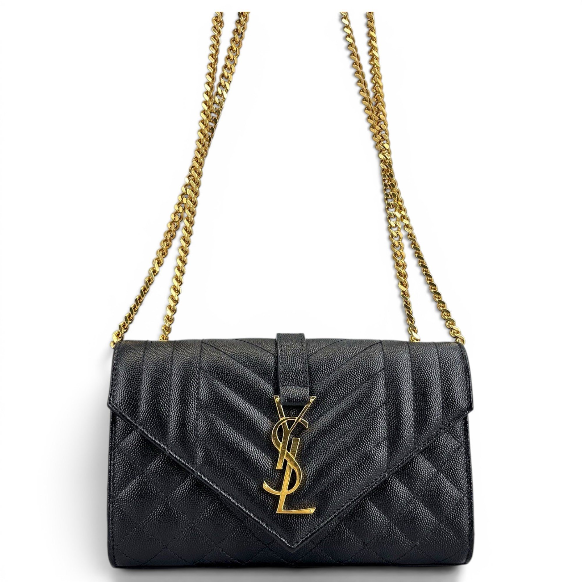 Envelope leather handbag