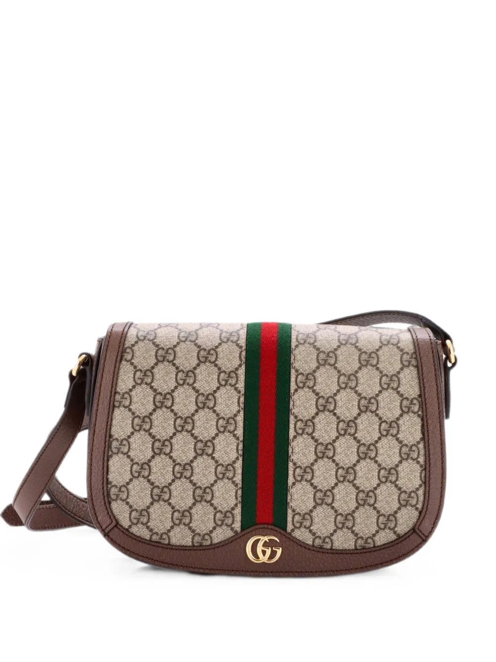 Ophidia Saddle Flap GG Coated Canvas Small shoulder bag