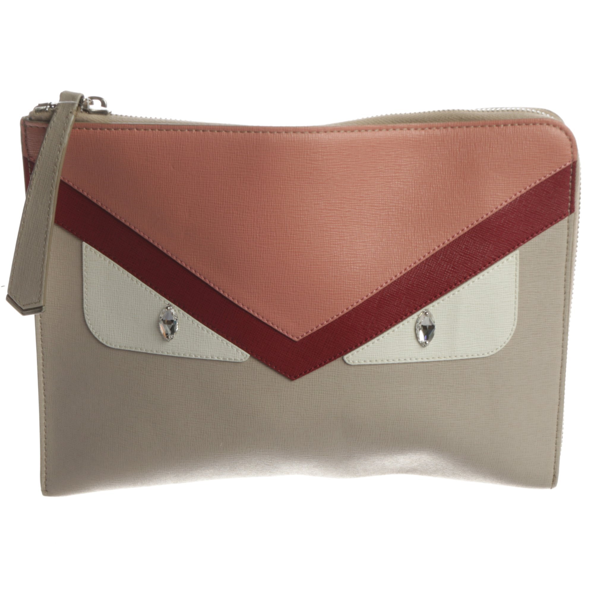 Leather clutch bag