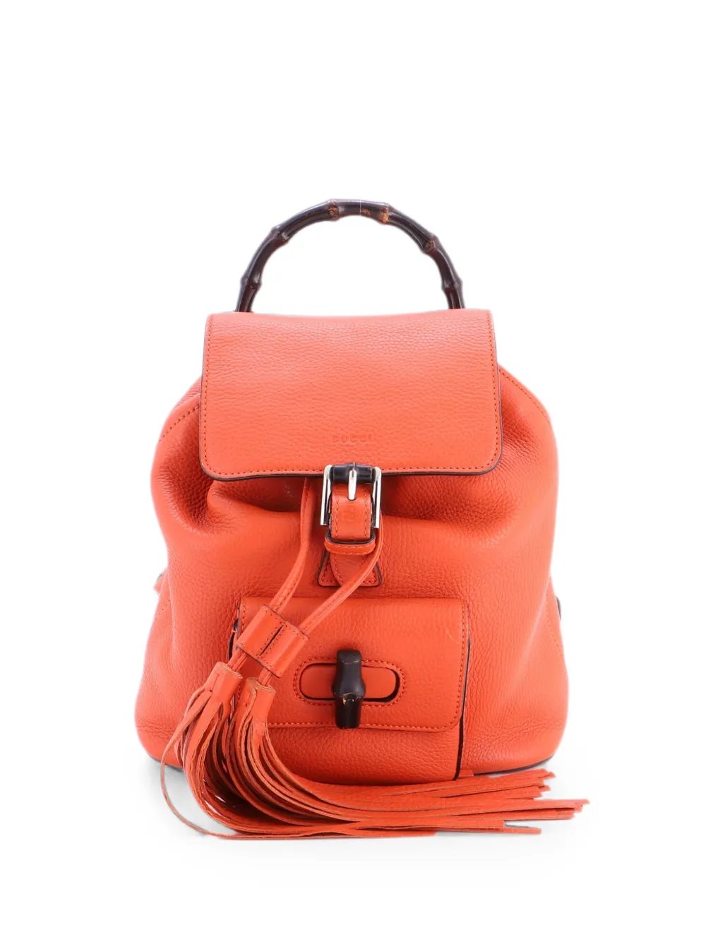 Bamboo Tassel Leather Mini backpack