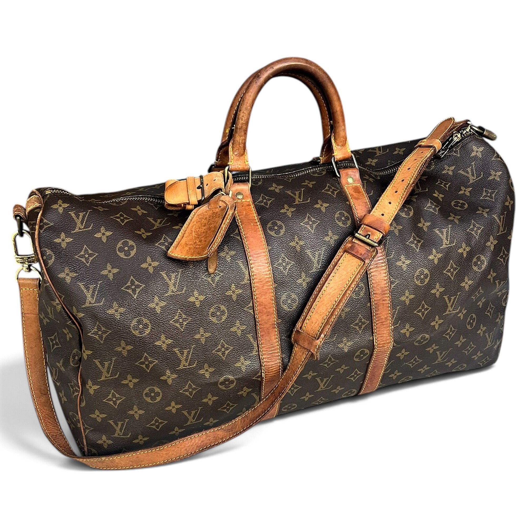 Keepall leather travel bag