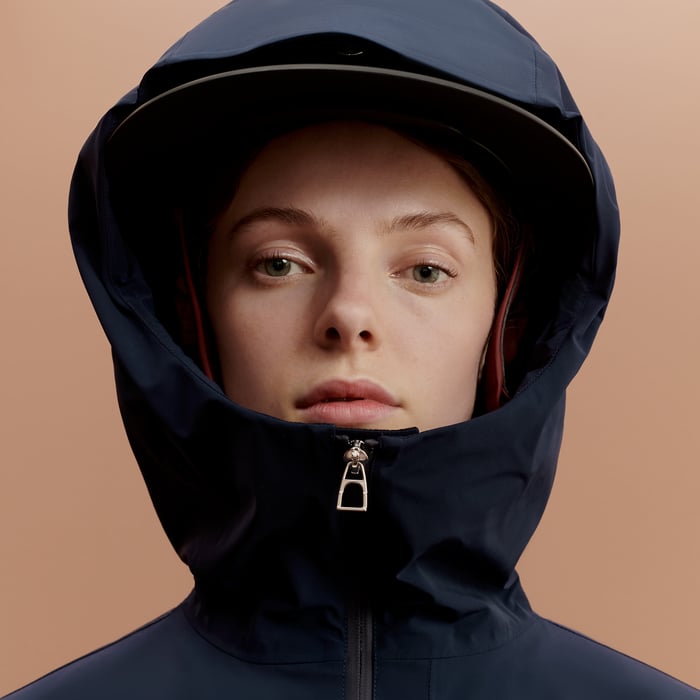 Navy Hardshell Jumping Water-resistant Jacket