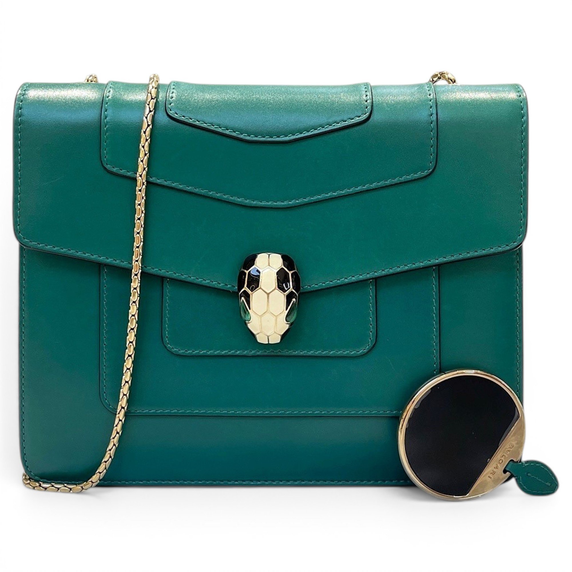 Serpenti leather handbag