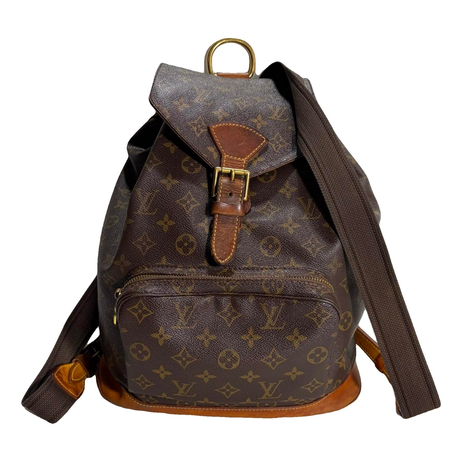 Montsouris Vintage leather backpack