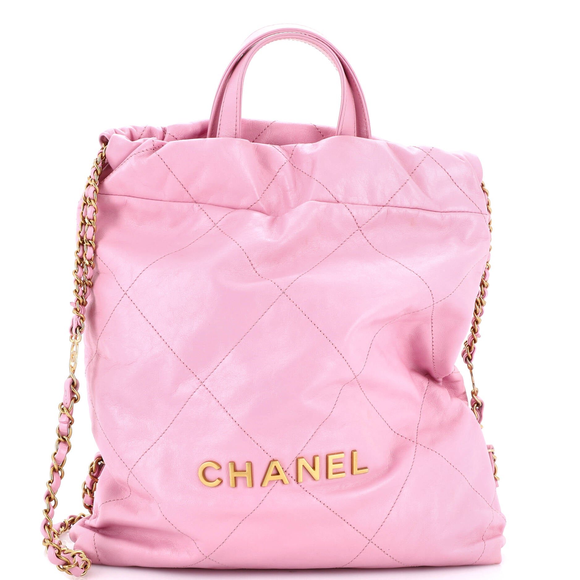 22 Chain Backpack Quilted Calfskin Medium