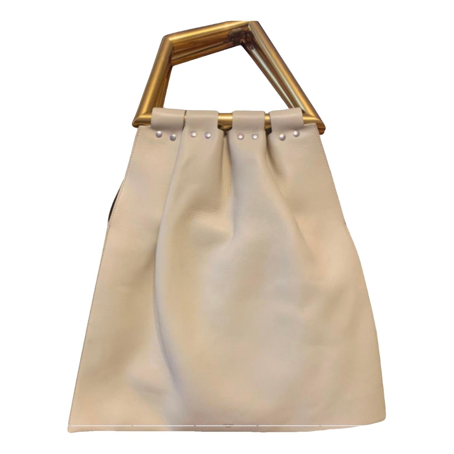 Clasp leather bag