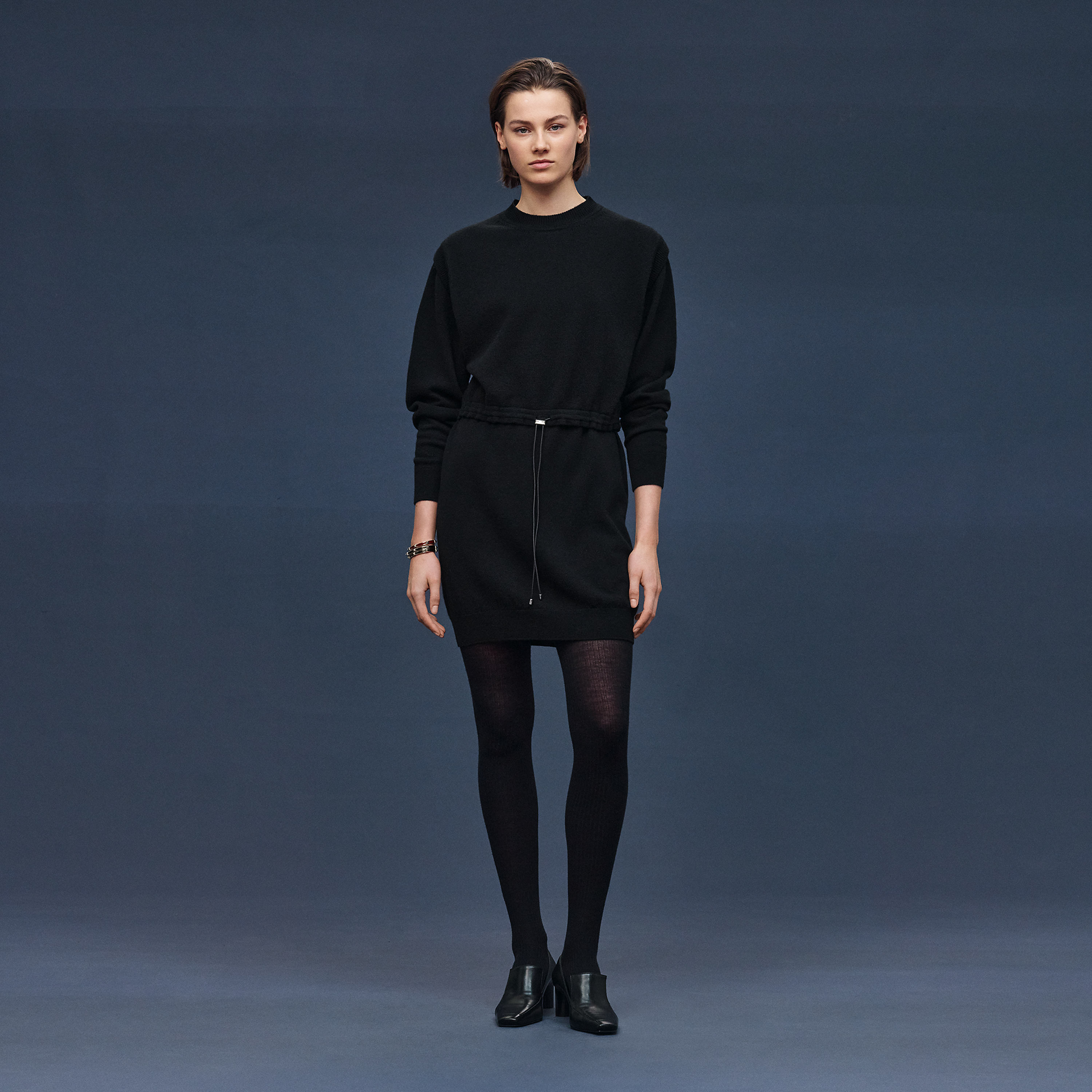 Mid-length cashmere dress