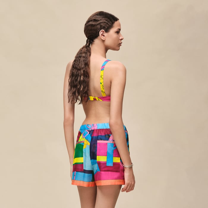Jaune Soleil "Grand Manege" Beach Shorts Skirt
