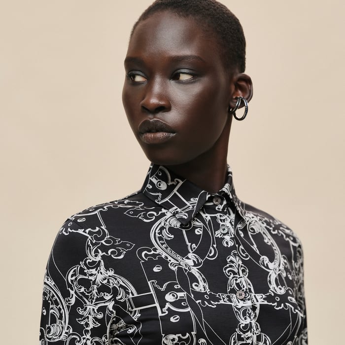 Noir "Ferronnerie Remix" Fitted Shirt