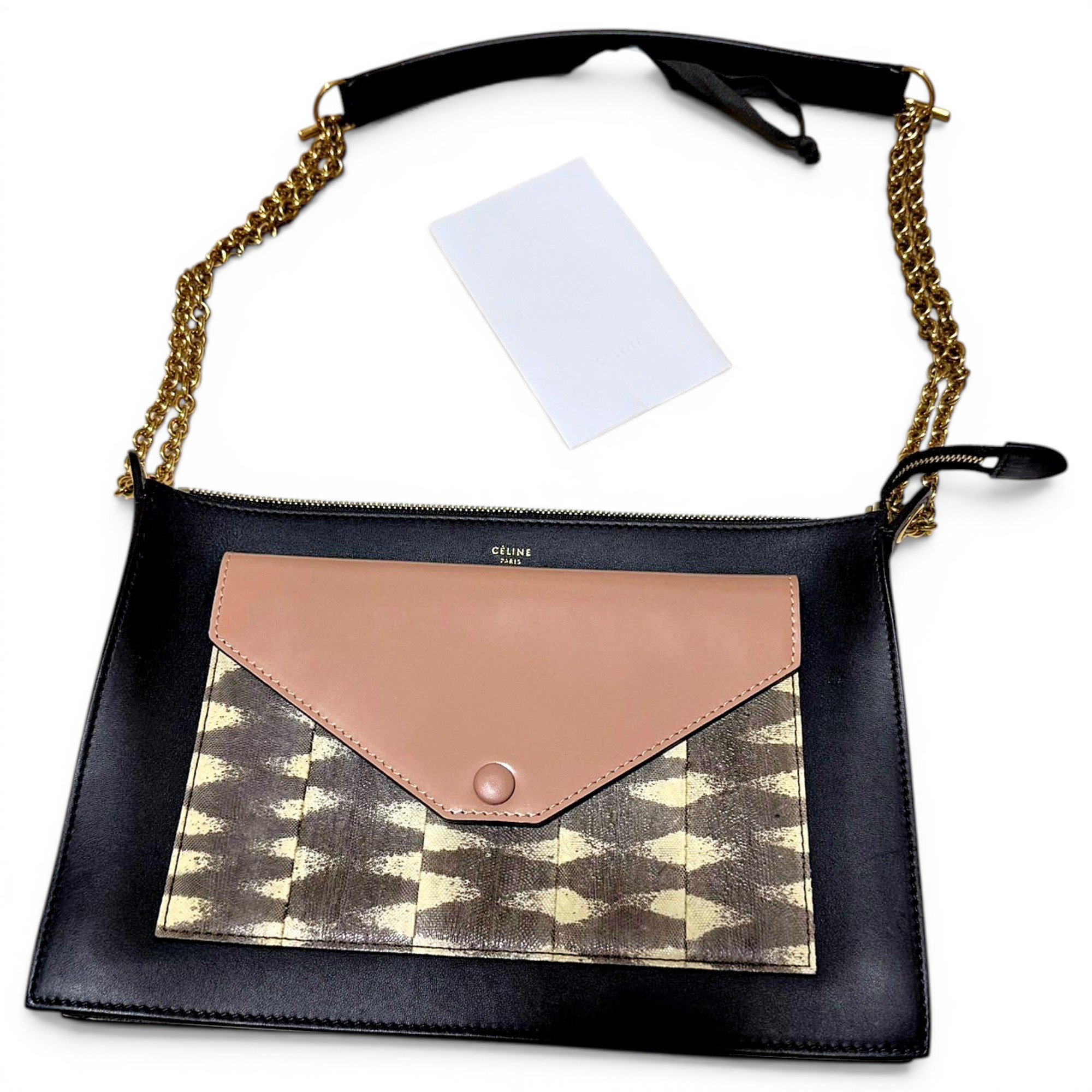 Leather clutch bag