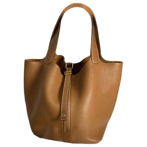 Picotin leather tote