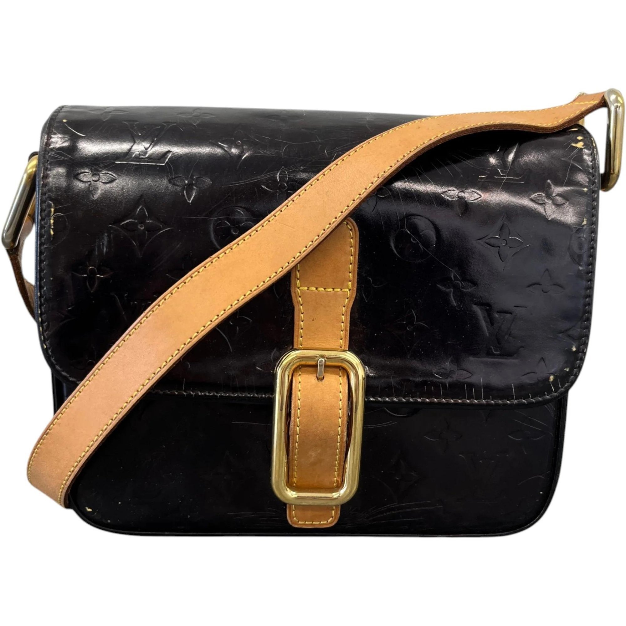 Patent leather handbag
