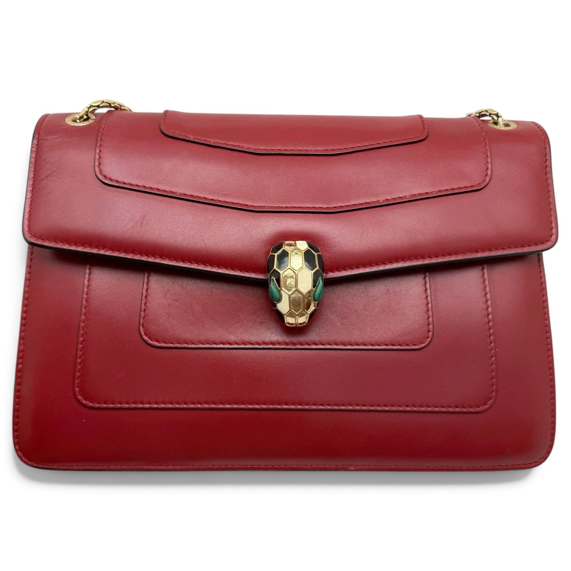 Serpenti leather handbag