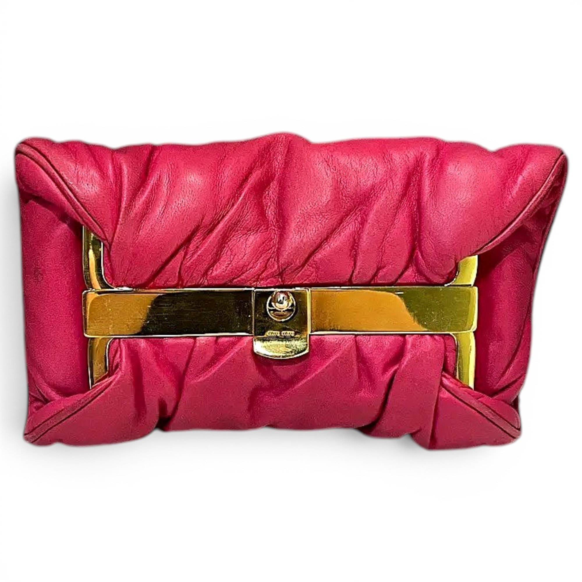 Leather clutch bag
