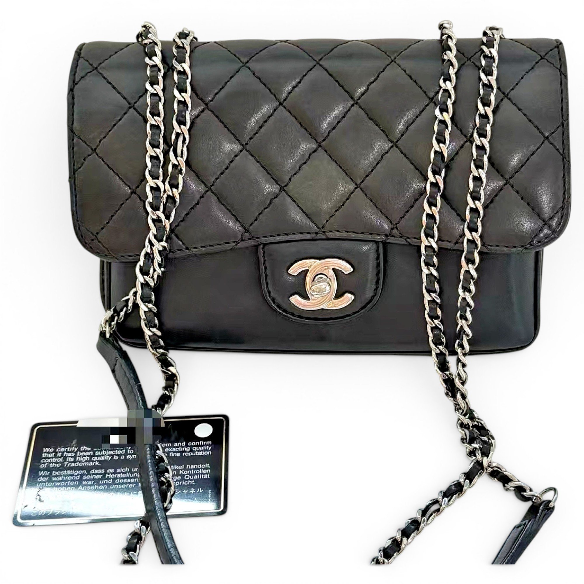 Wallet On Chain leather handbag