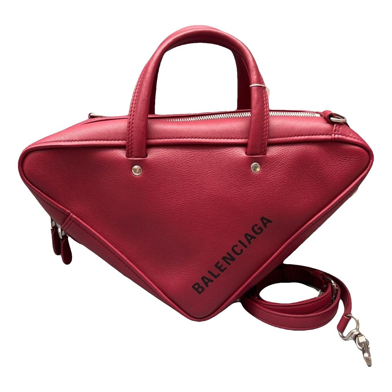 Triangle leather handbag