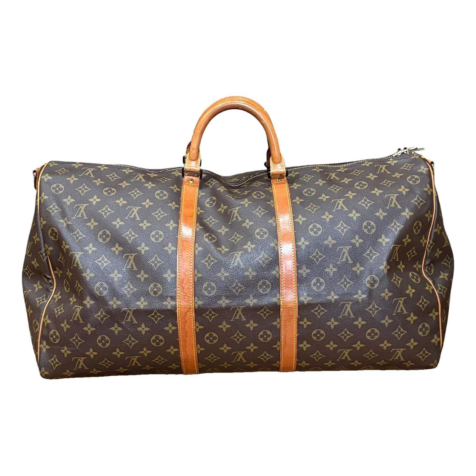 Keepall leather travel bag