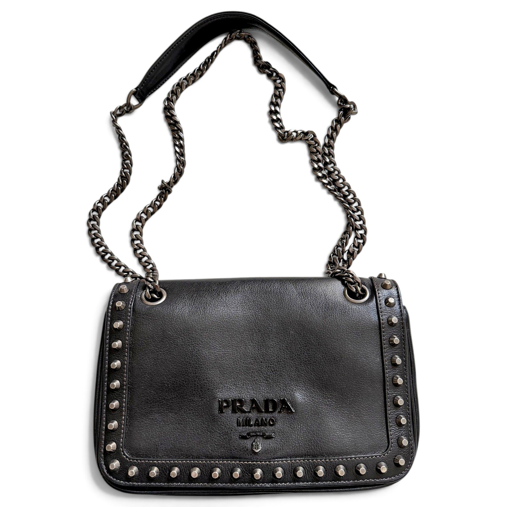 Leather clutch bag