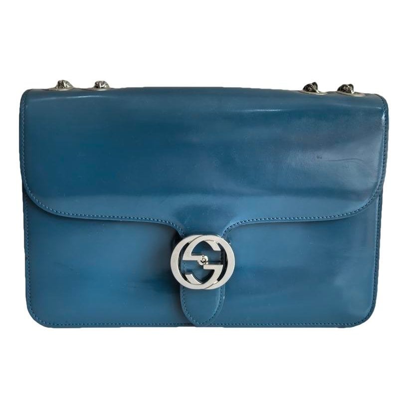 Interlocking leather handbag