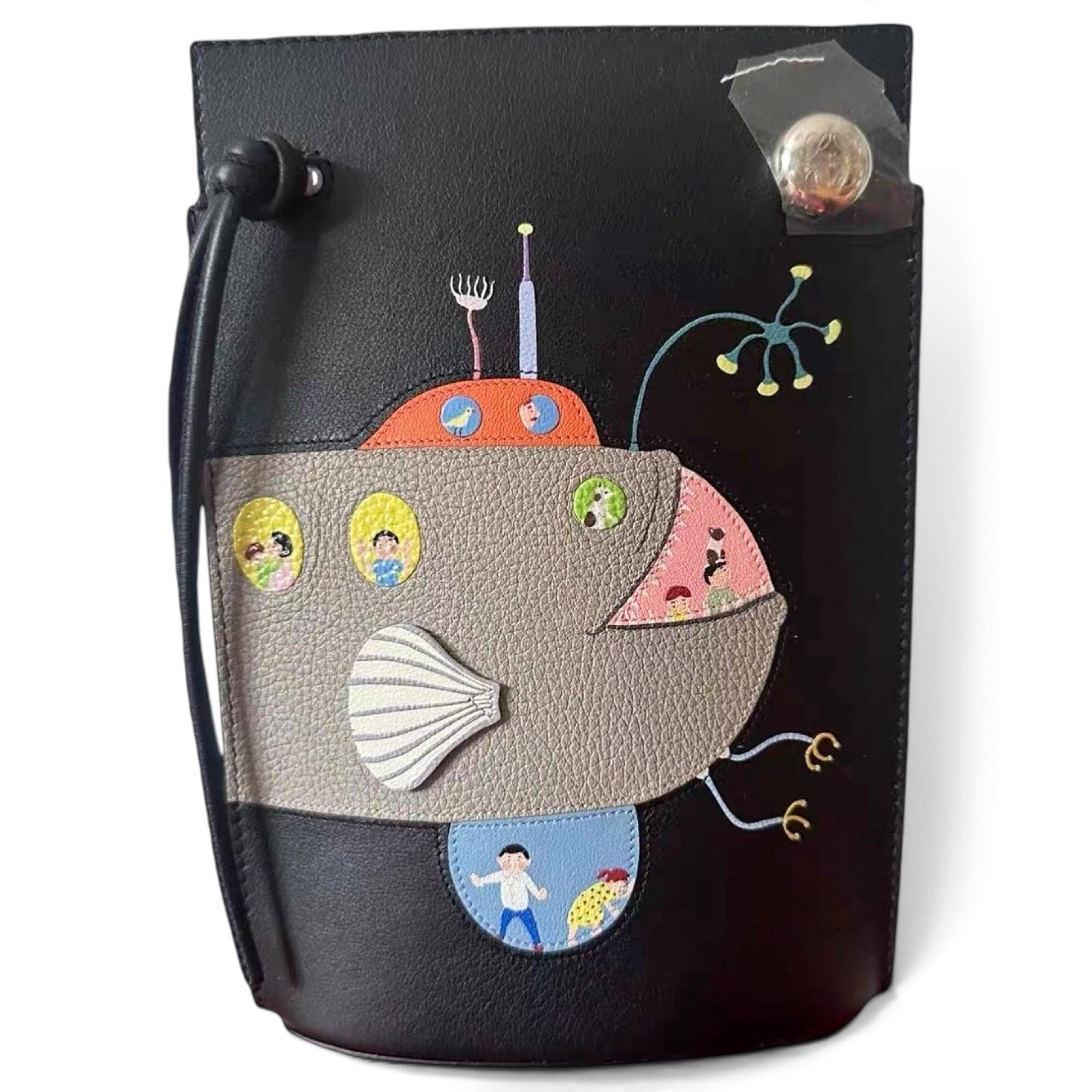 Dice Pocket leather mini bag