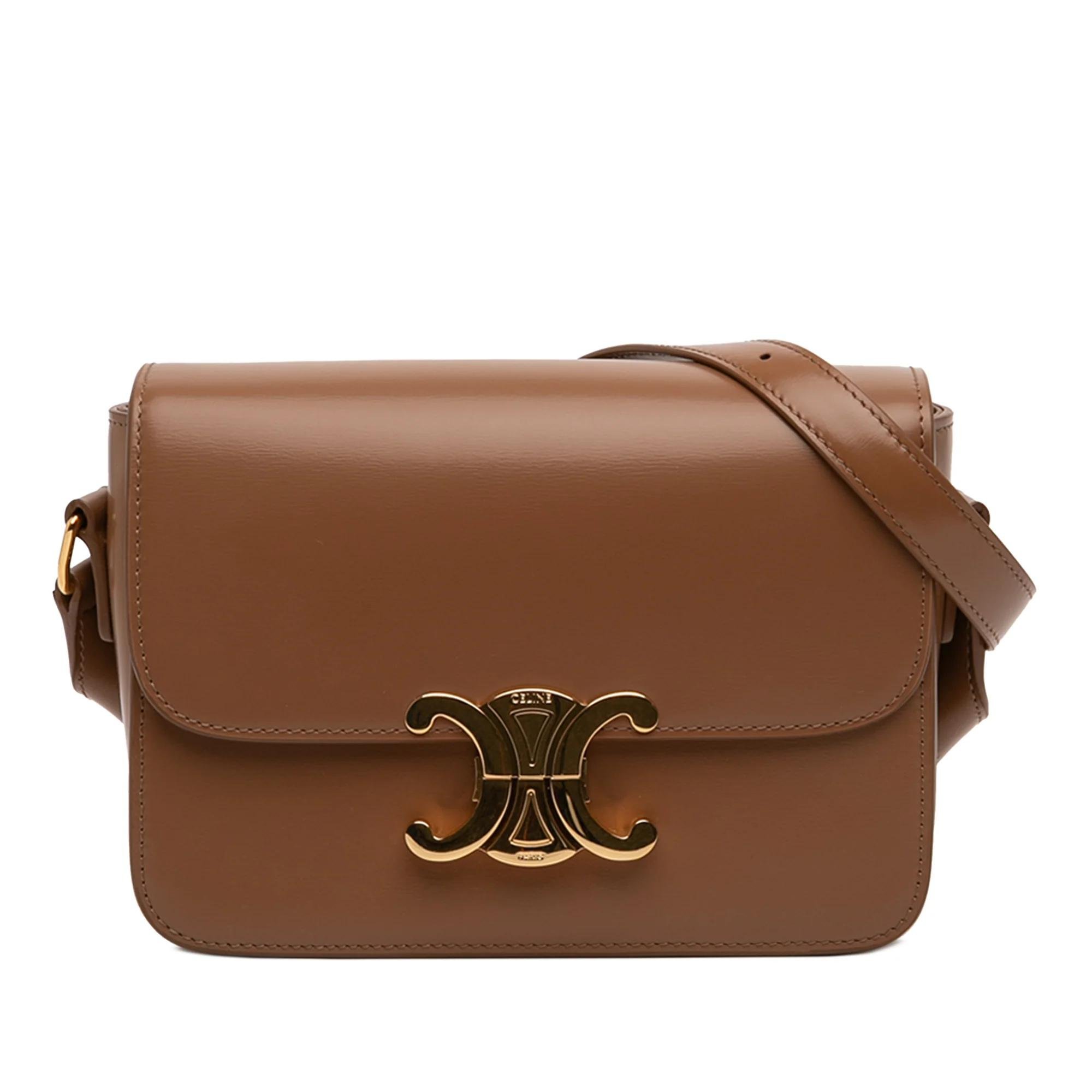 Triomphe pony-style calfskin handbag