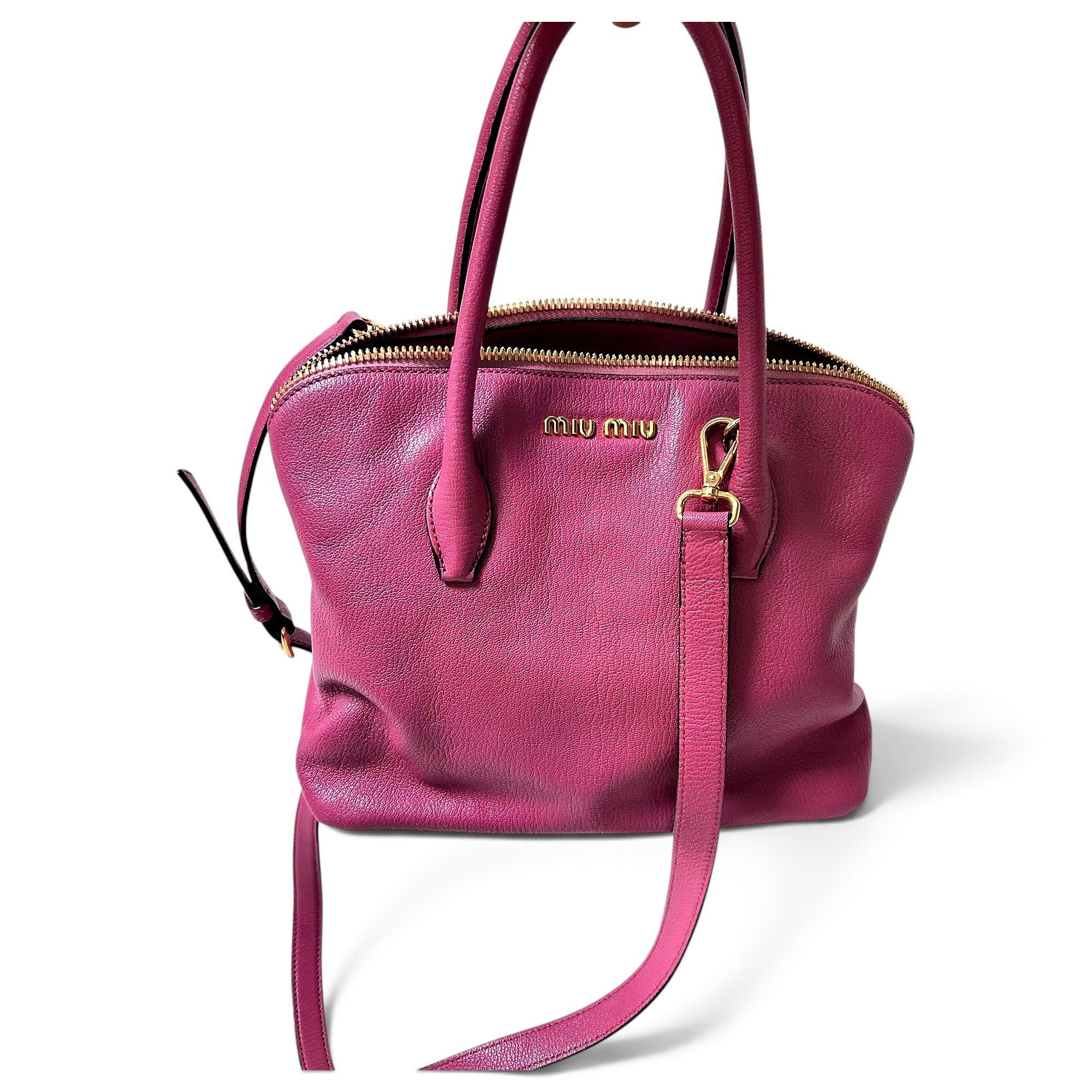 Madras leather handbag
