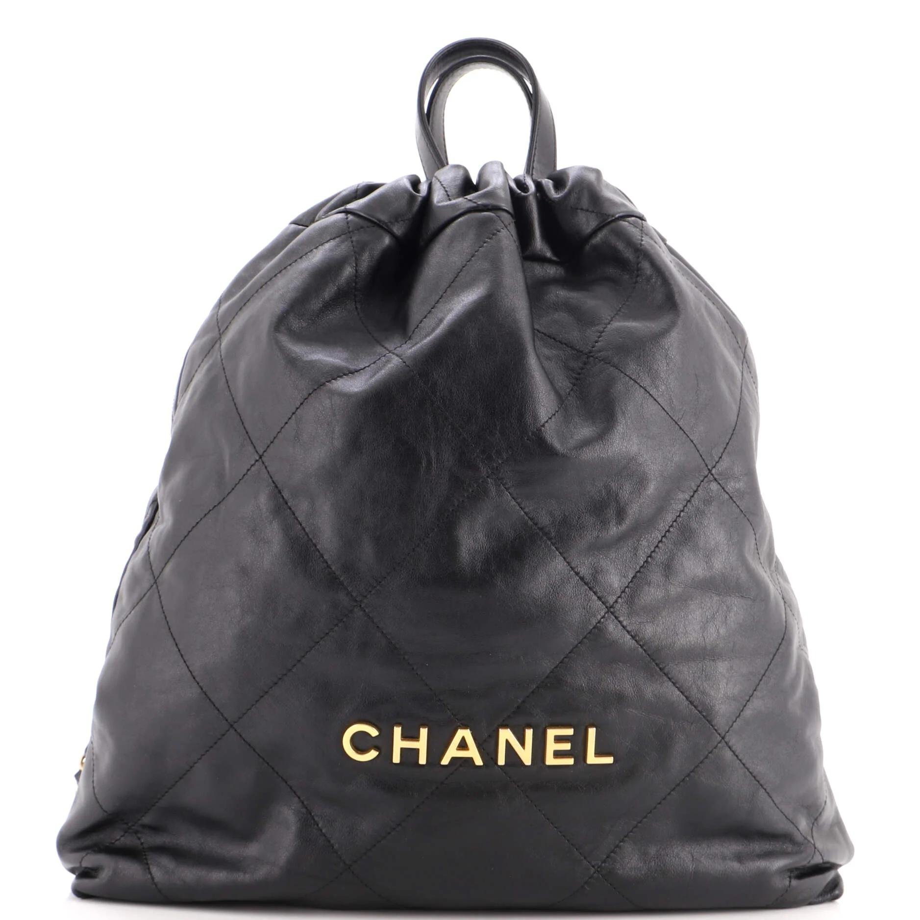 Chanel 22 leather backpack
