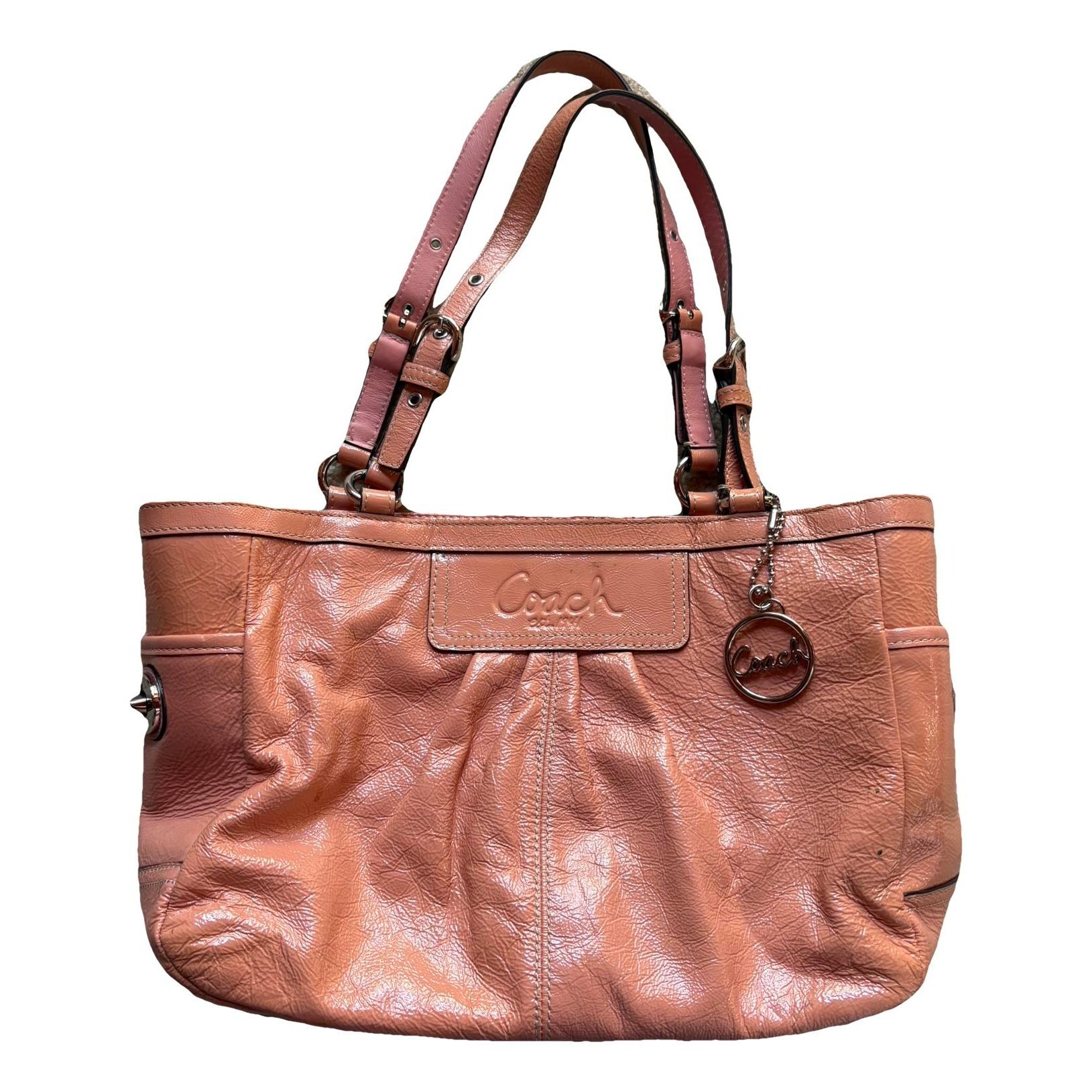 Patent leather handbag