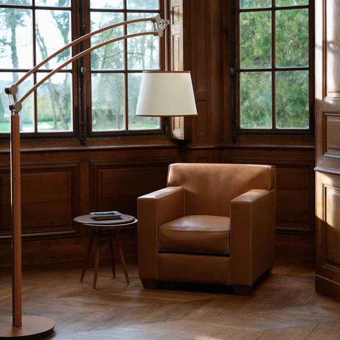Gold Pantographe Arc Floor Lamp