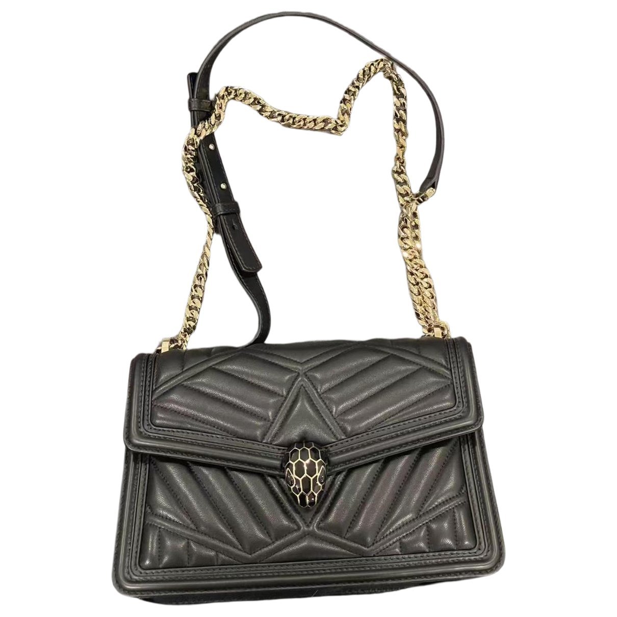 Serpenti leather handbag