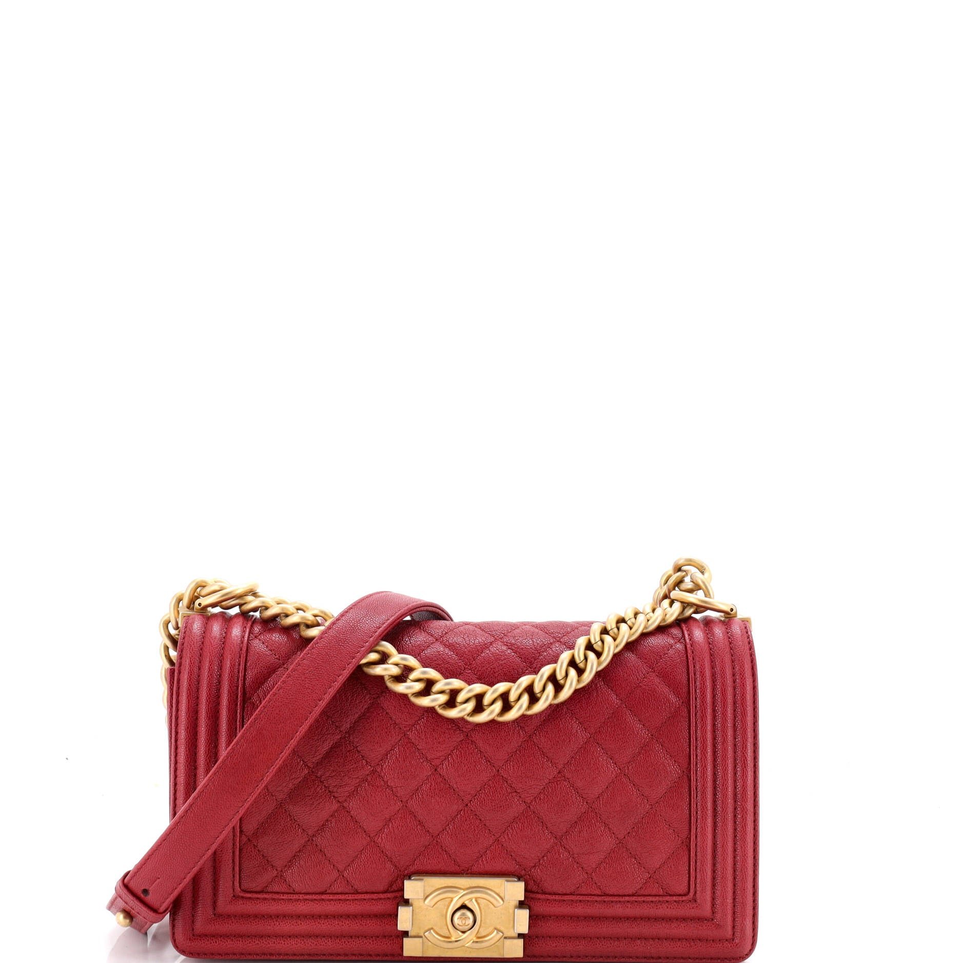 Boy Flap Bag Quilted Caviar Old Medium