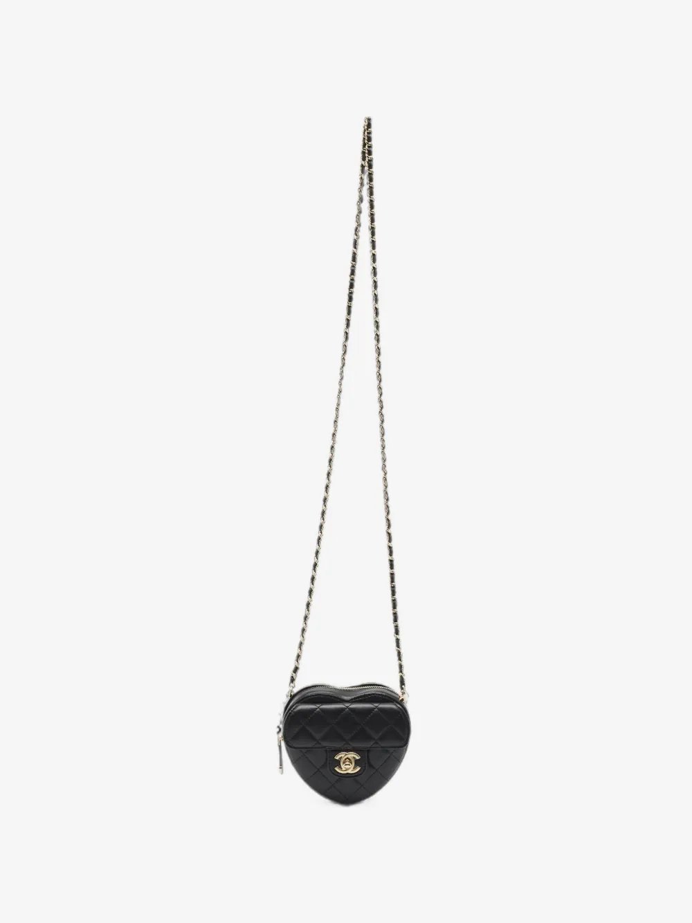 In Love Heart diamond-quilted mini bag