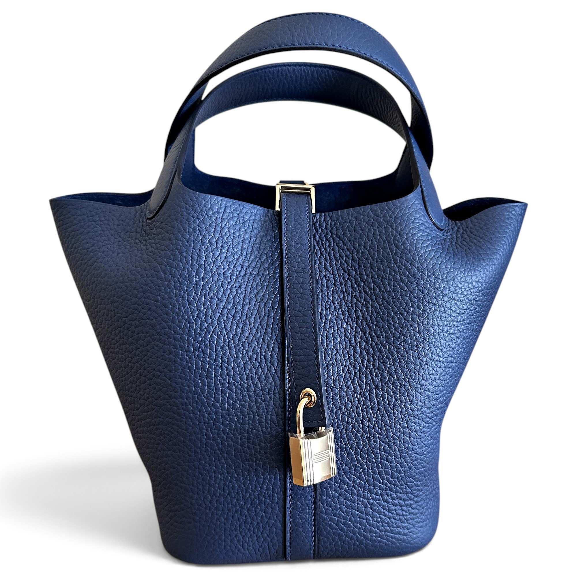 Hermes Picotin 18 Handbag Bleu Tie