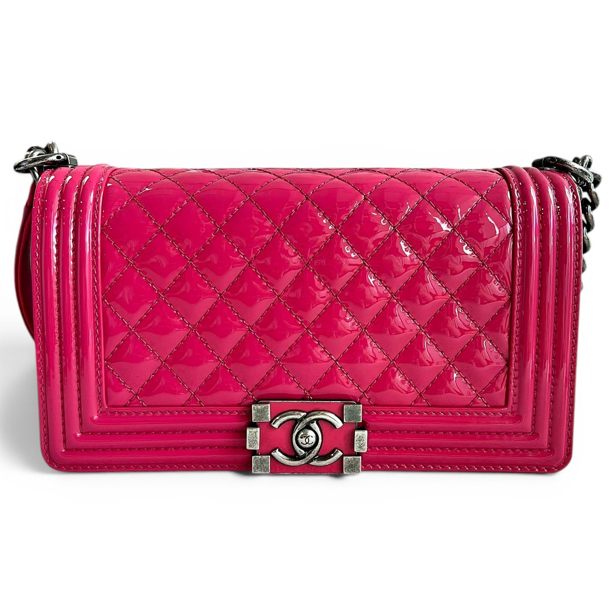 Boy patent leather crossbody bag