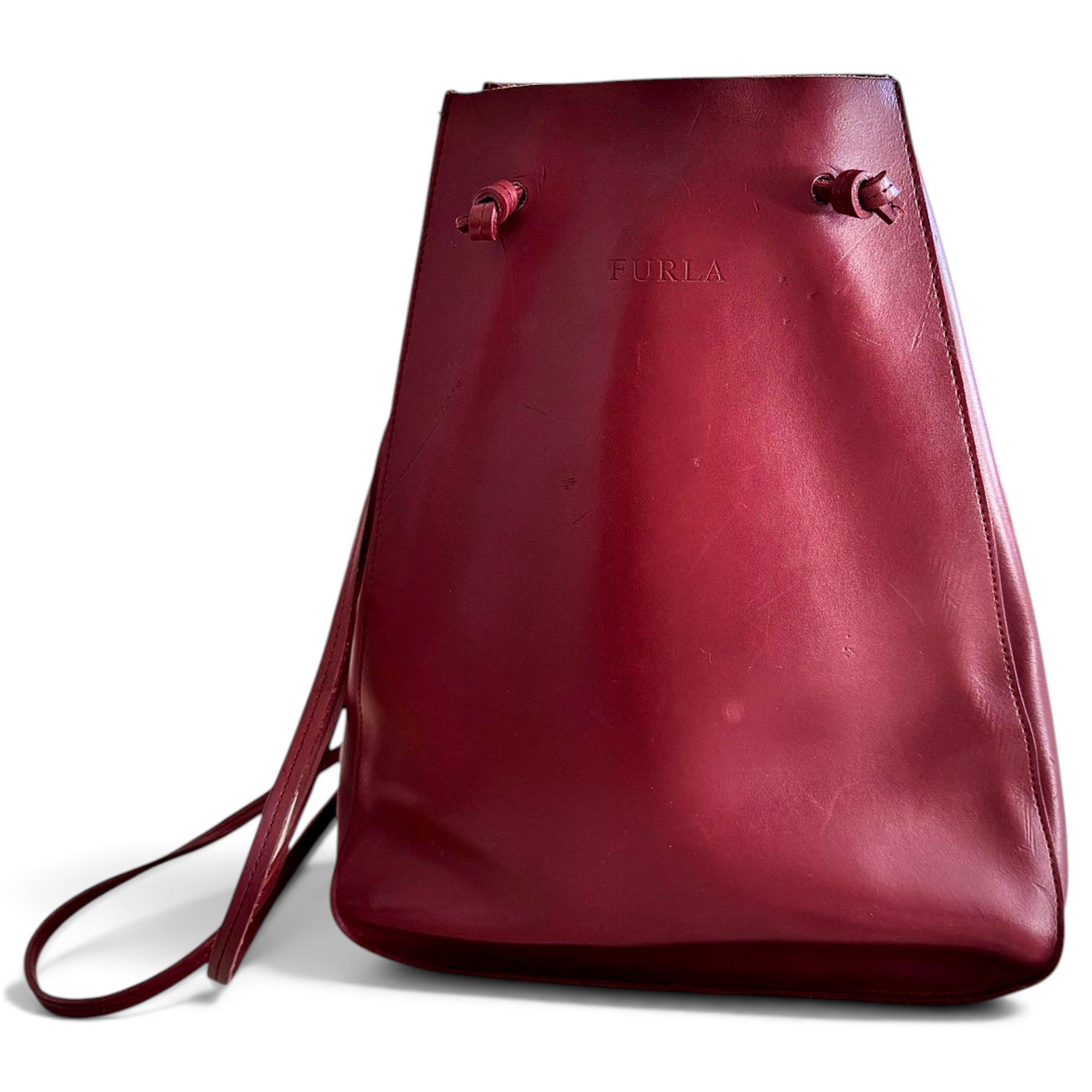 Leather backpack
