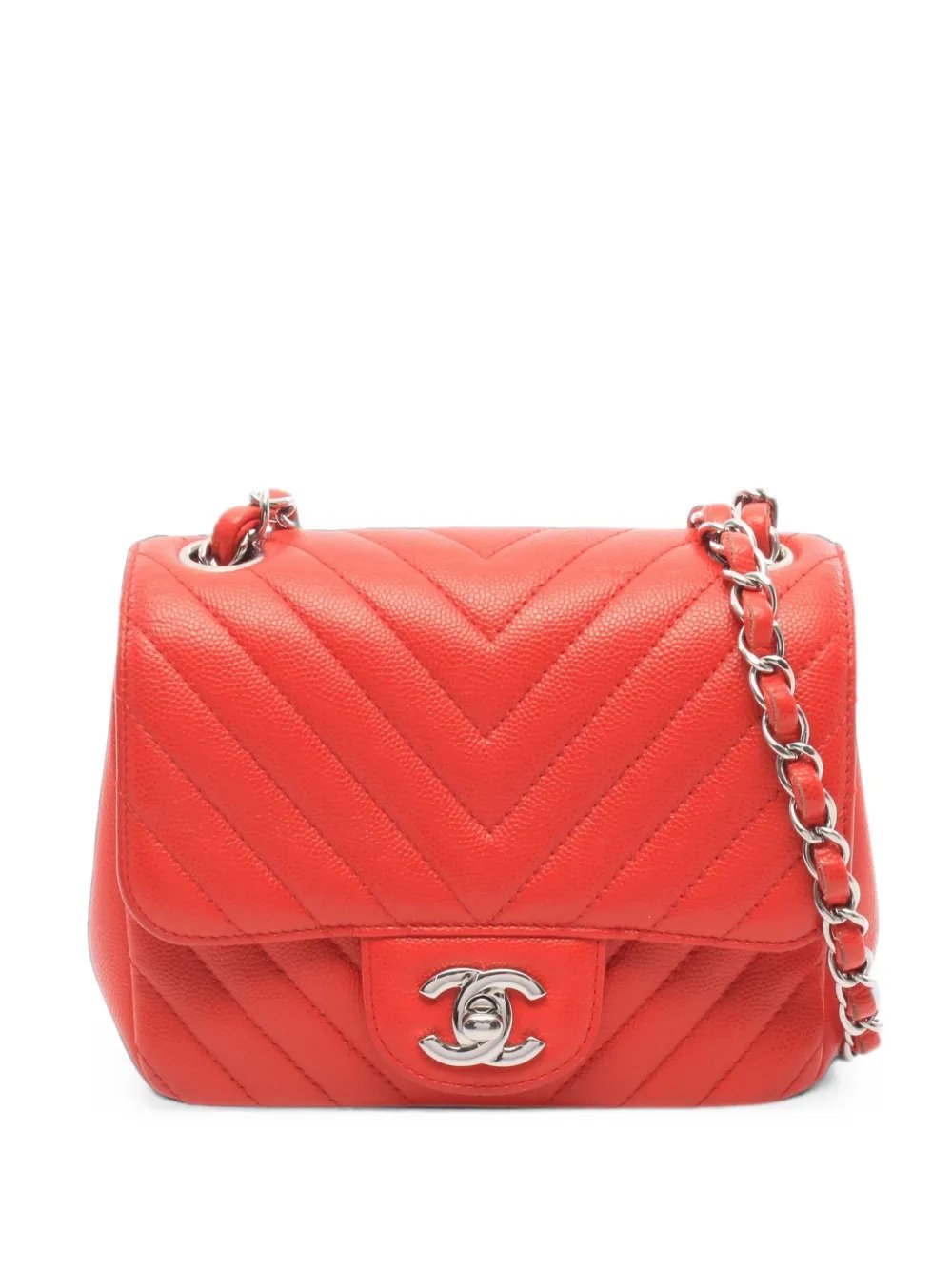 2017-2018 mini Chevron V-stitch chain cross body bag