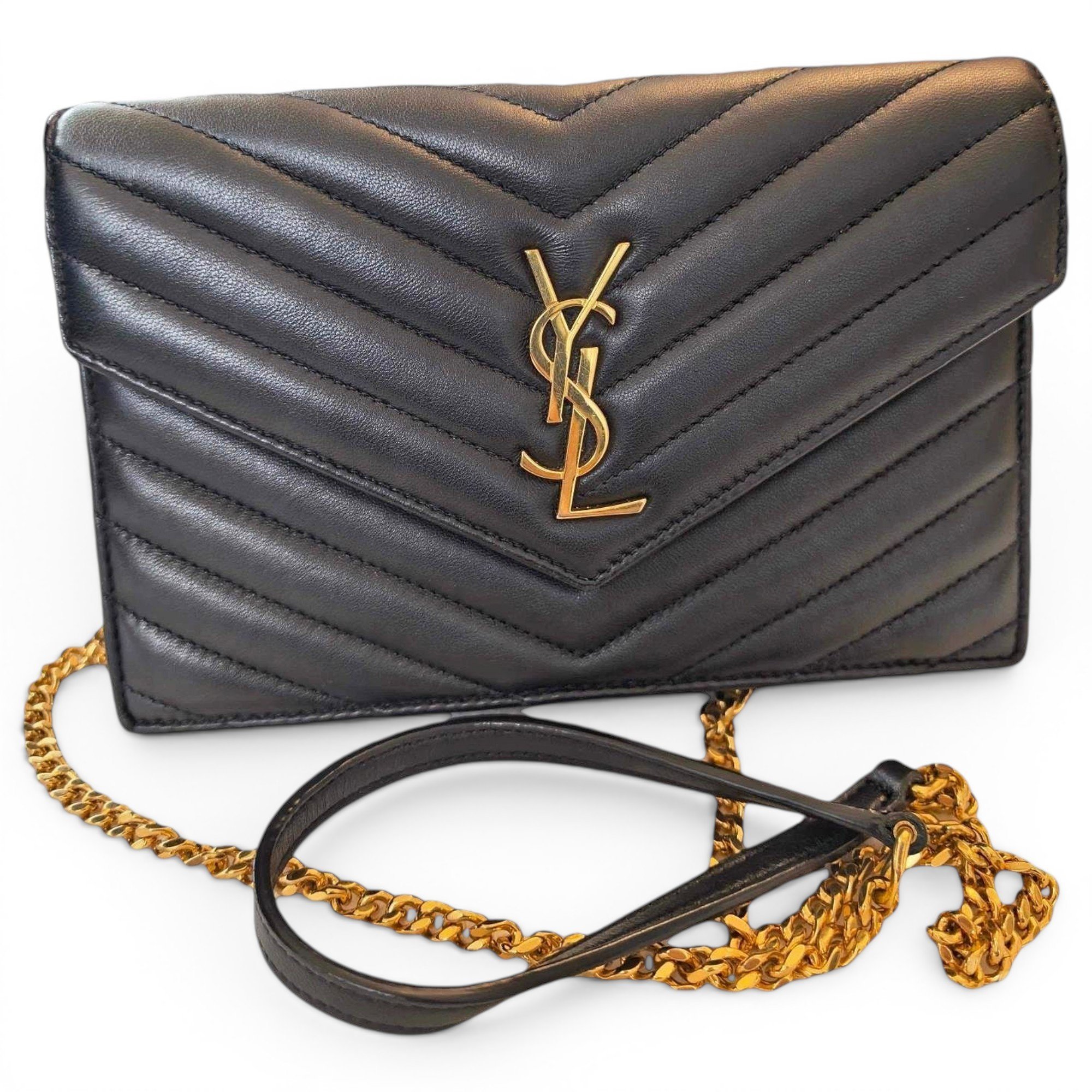 Portefeuille enveloppe leather crossbody bag