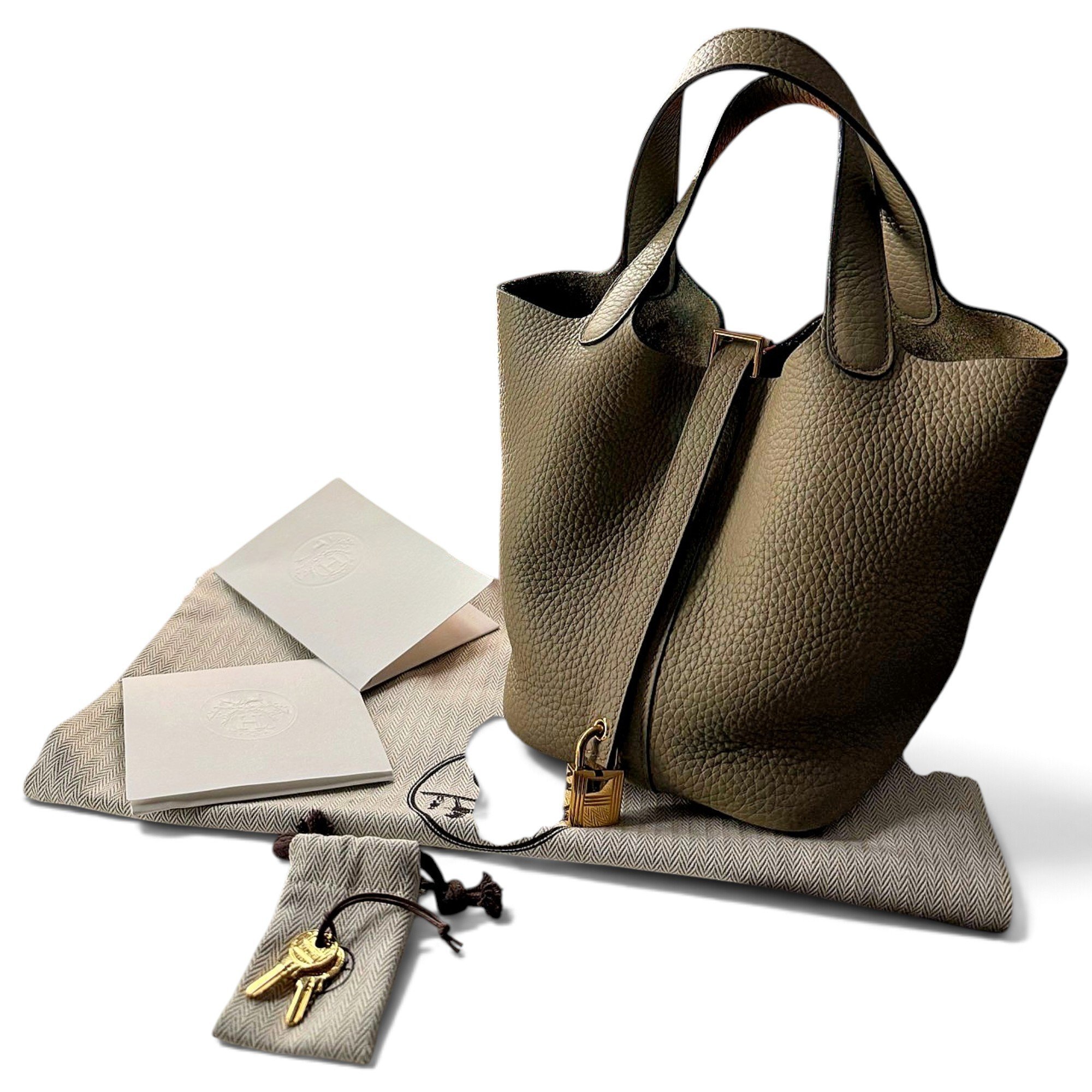 Picotin leather handbag