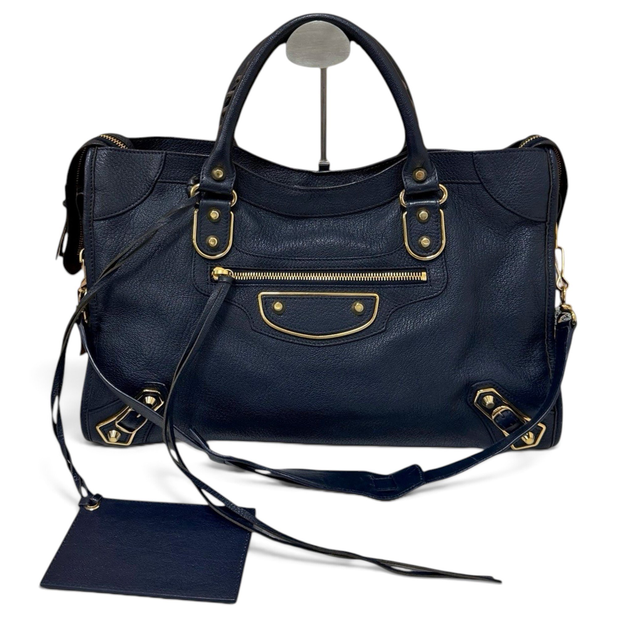 City leather handbag