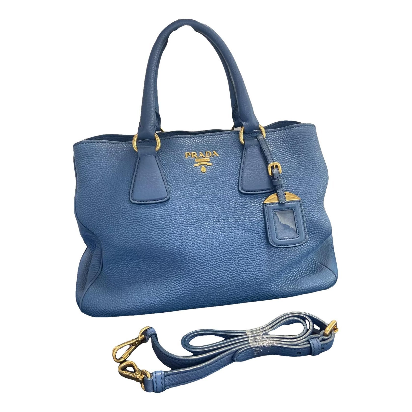 Double leather handbag